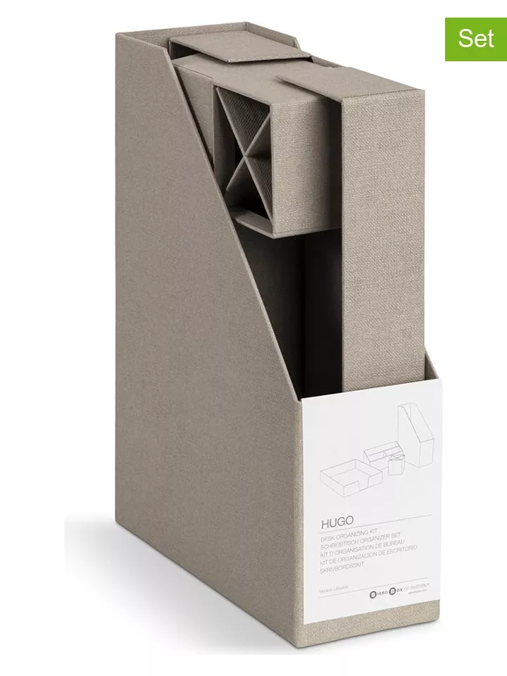 BigsoBox 4-częściowy zestaw organizerów "Hugo" w kolorze beżowym rozmiar: onesize