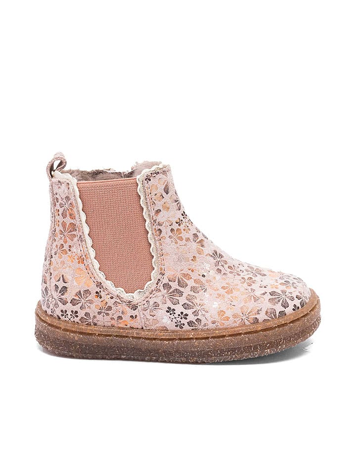 bisgaard Skórzane buty "Siggi" w kolorze jasnoróżowym do nauki chodzenia rozmiar: 27