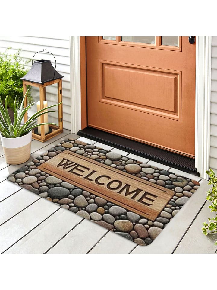 Conceptum Hypnose Wycieraczka w kolorze beżowo-szarym rozmiar: 40x70 cm