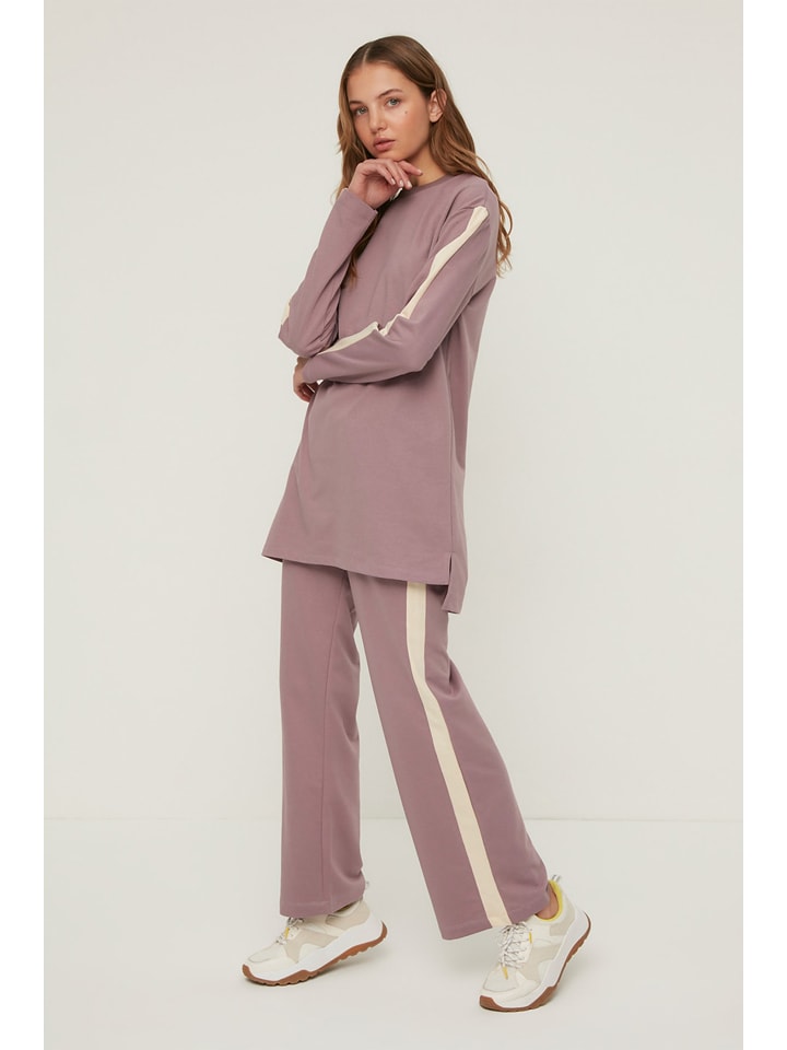 trendyol 2-częściowy strój sportowy w kolorze fioletowym rozmiar: XL