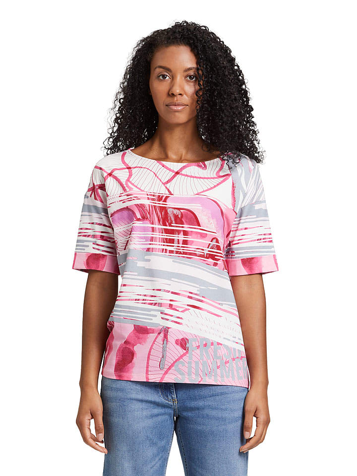 Betty Barclay Koszulka w kolorze jasnoróżowo-szaro-białym rozmiar: 40