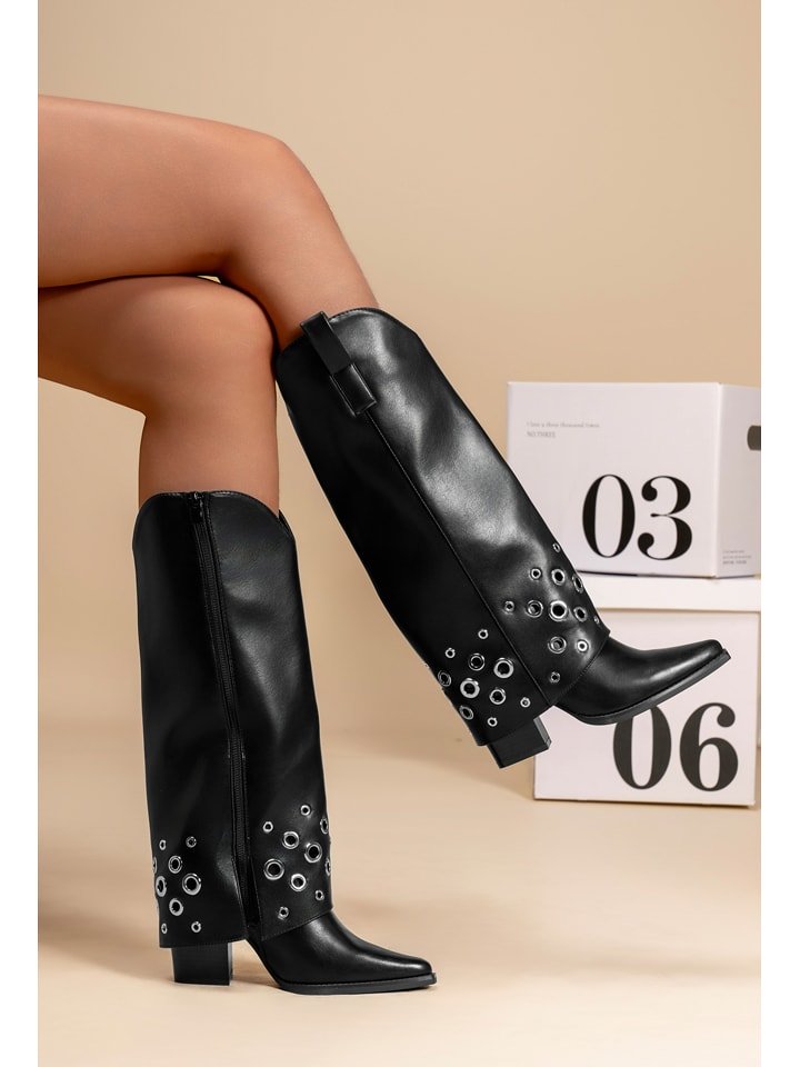 C'M Kozaki w kolorze czarnym rozmiar: 40