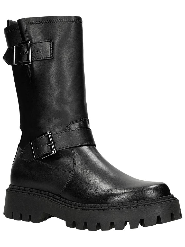 Wojas Skórzane kozaki w kolorze czarnym rozmiar: 40