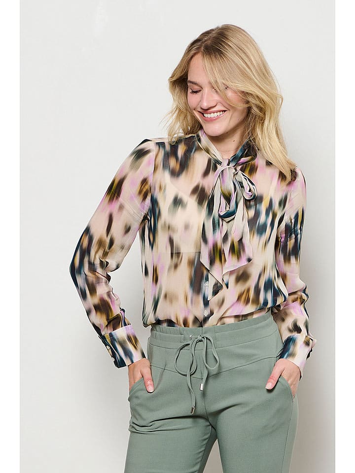 &Co Woman Bluzka "Alix" w kolorze kremowo-niebieskim rozmiar: M