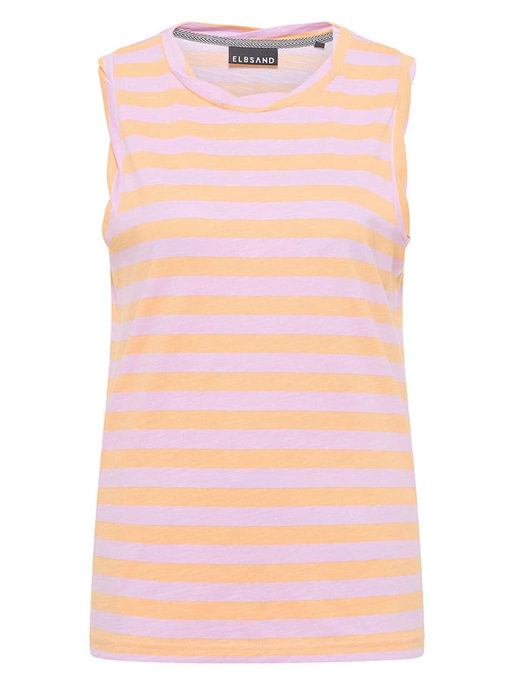 ELBSAND Top "Meevis" w kolorze pomarańczowo-jasnoróżowym rozmiar: M