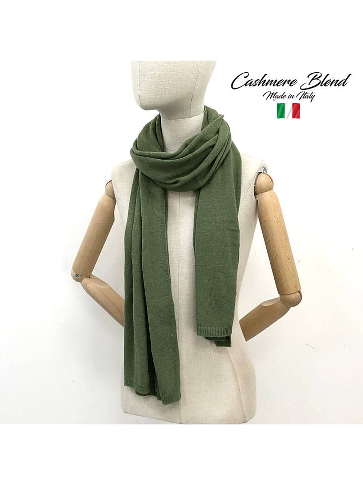 MILANO AMOUR Szal w kolorze ciemnozielonym - 190 x 50 cm rozmiar: onesize