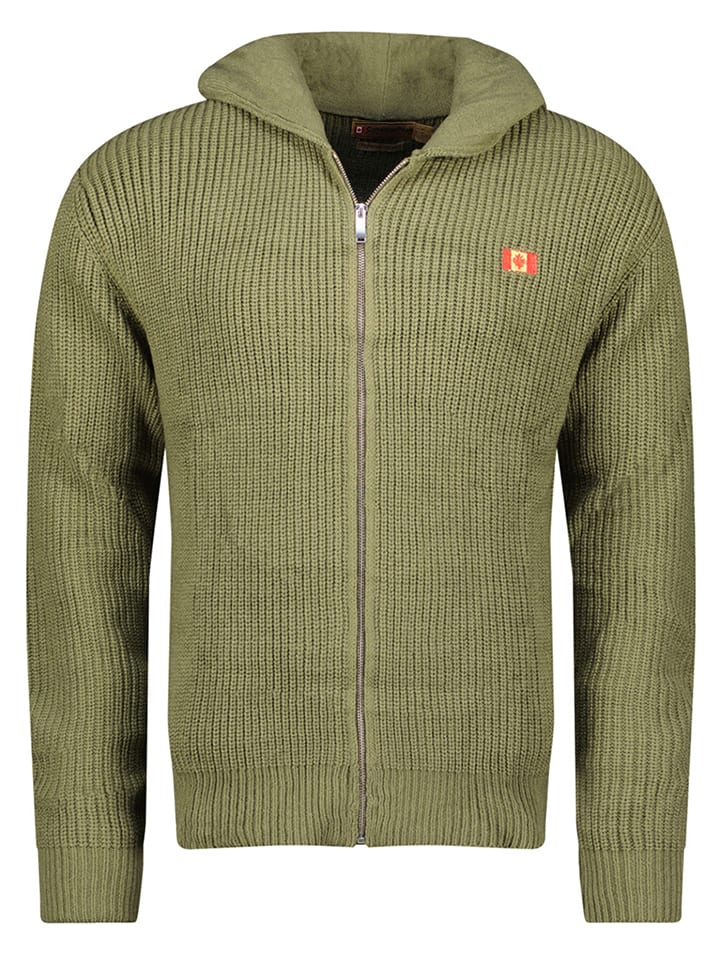 Canadian Peak Kardigan "Flexibuseak" w kolorze oliwkowym rozmiar: XL