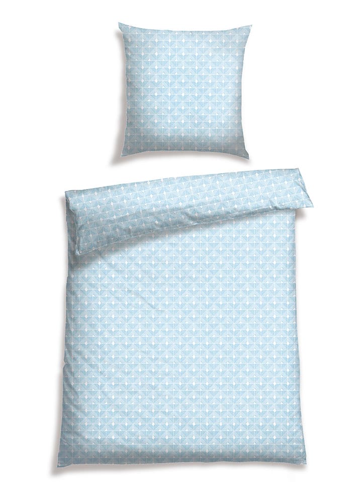Schiesser Komplet pościeli renforcé "Motifs" w kolorze błękitnym rozmiar: 135x200 cm