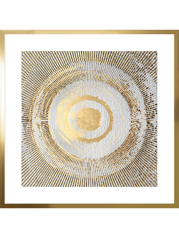 Ars Longa Druk artystyczny "Hypnotizing golden circle" w ramce rozmiar: 70x70 cm