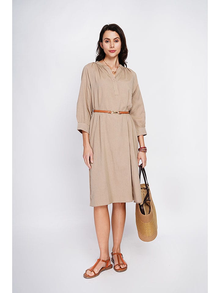 Le Jardin du Lin Sukienka w kolorze beżowym rozmiar: 38