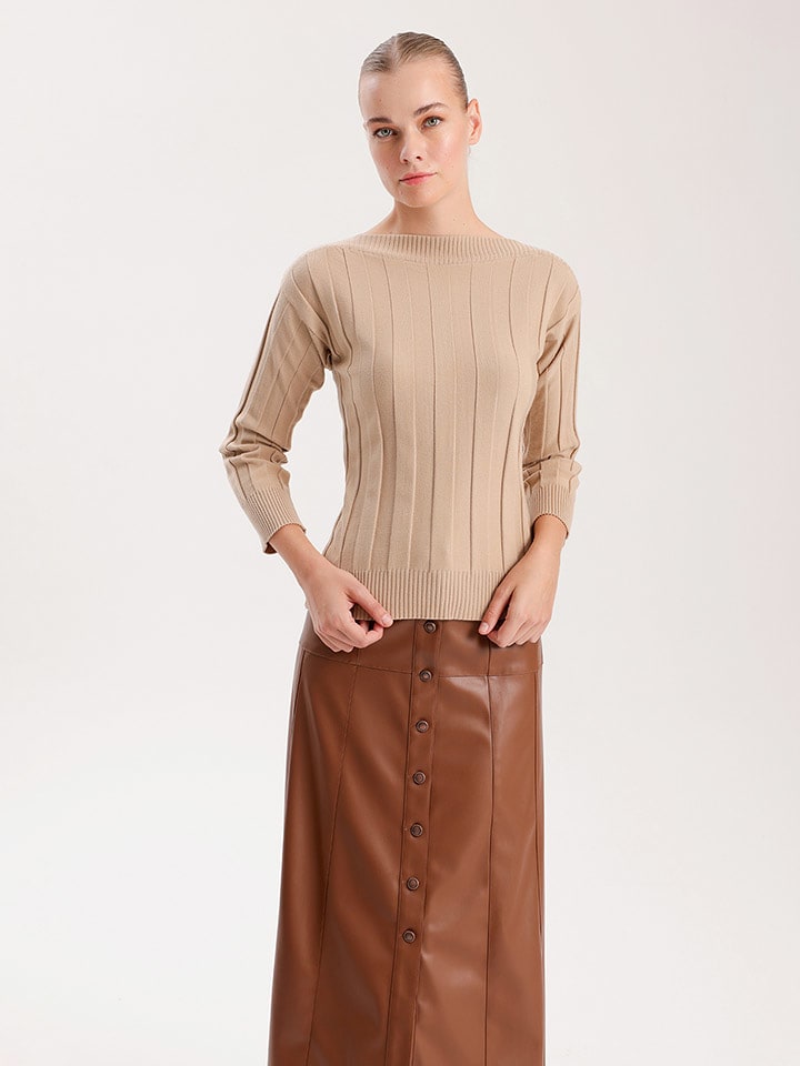 BGN Sweter w kolorze beżowym rozmiar: 36