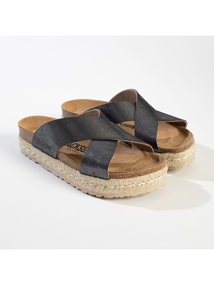 BACKSUN Klapki "Milano" w kolorze khaki rozmiar: 41