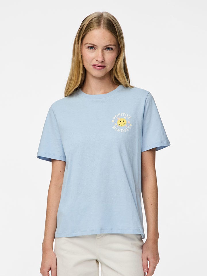 Pieces Koszulka "Tamera" w kolorze błękitnym rozmiar: S