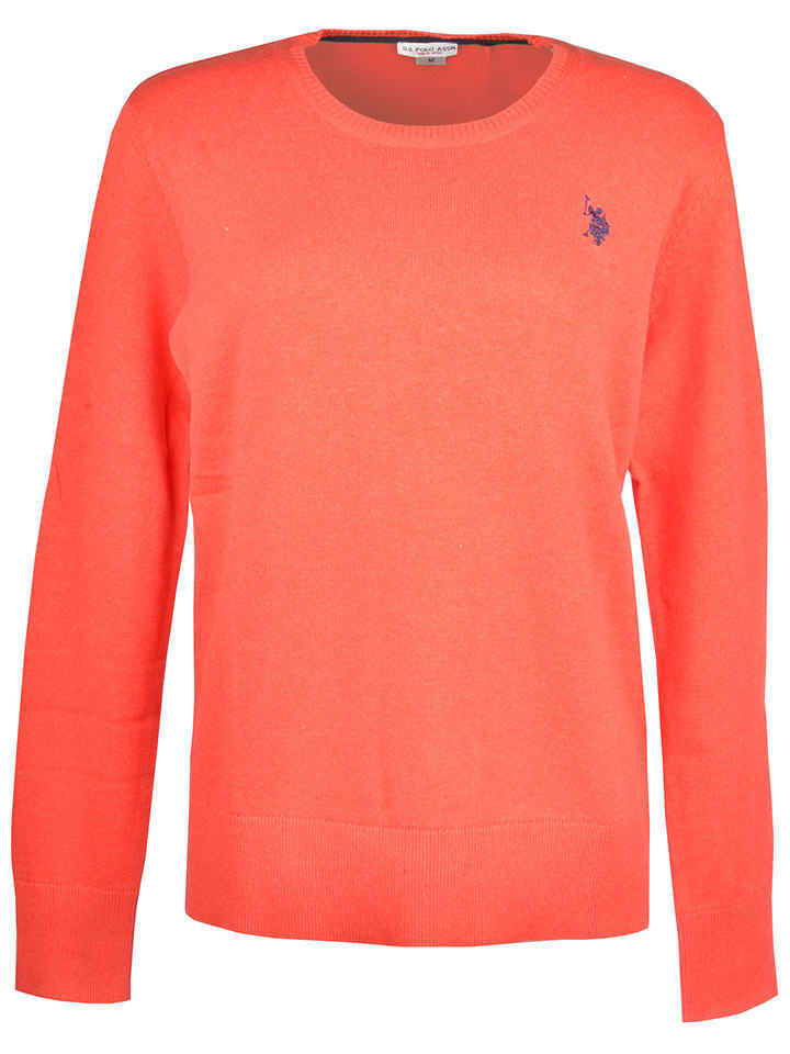U.S. Polo Assn. Sweter w kolorze pomarańczowym rozmiar: L
