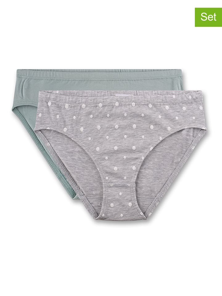 Sanetta Majtki (2 pary) w kolorze szarym i zielonym rozmiar: 128