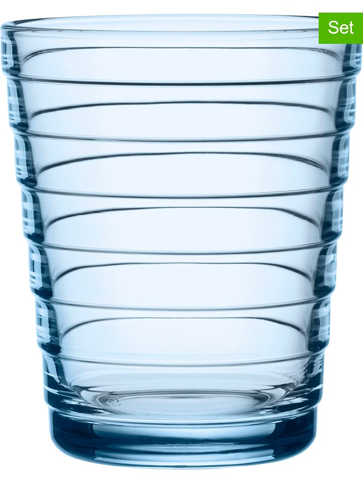 iittala Szklanki (2 szt.) "Aino Aalto" w kolorze niebieskim - 220 ml rozmiar: onesize
