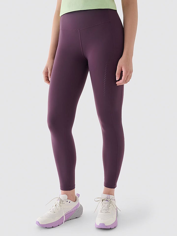 4F Legginsy sportowe w kolorze fioletowym rozmiar: M