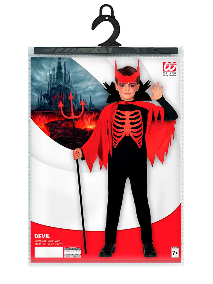 Widmann 3-częściowy kostium "DEVIL" w kolorze czerwono-czarnym rozmiar: 116
