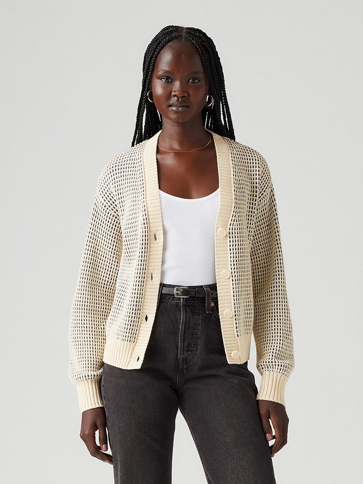 Levi's Kardigan w kolorze kremowo-niebiesko-czarnym rozmiar: M