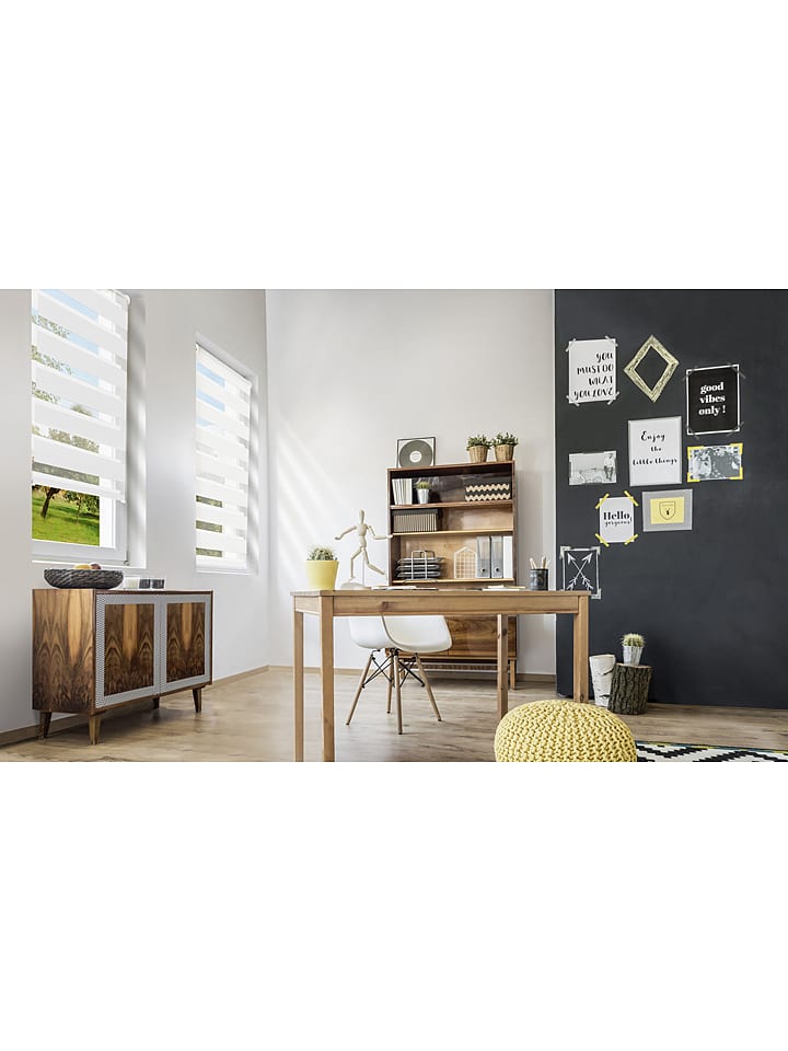 IDOMYA Essentials Roleta zaciemniająca "Zebra" w kolorze białym - 120 x 60 cm rozmiar: onesize