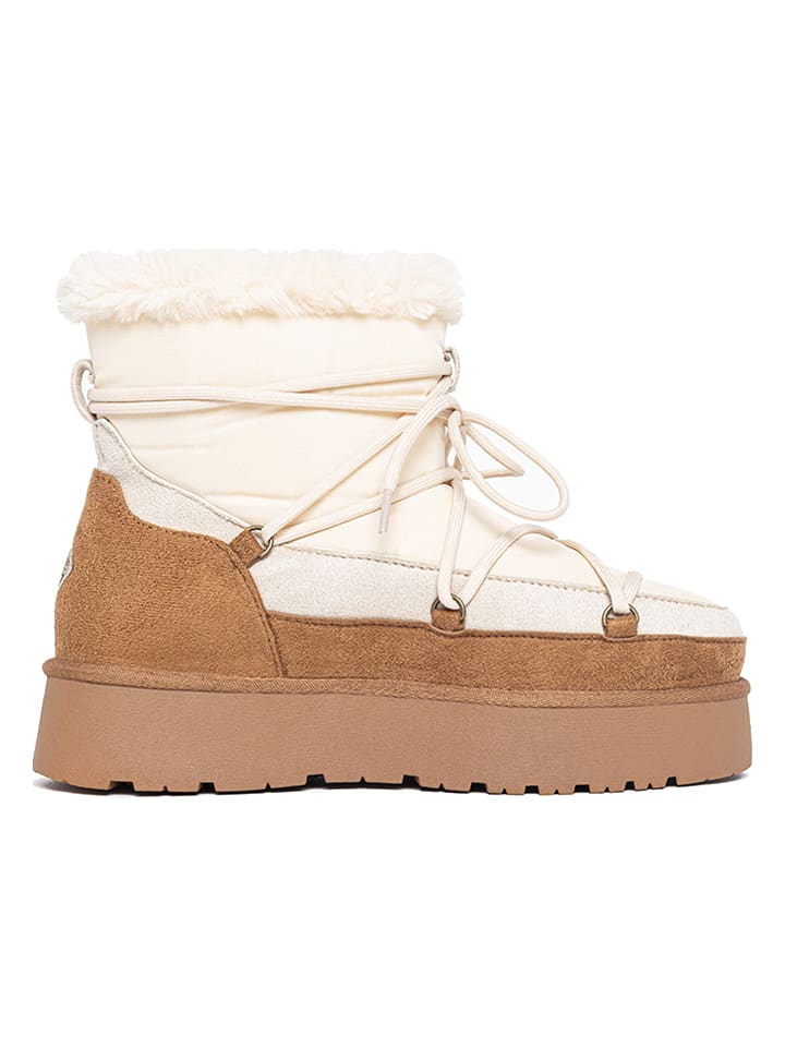 ISLAND BOOT Botki zimowe "Ivan" w kolorze biało-jasnobrązowym rozmiar: 37