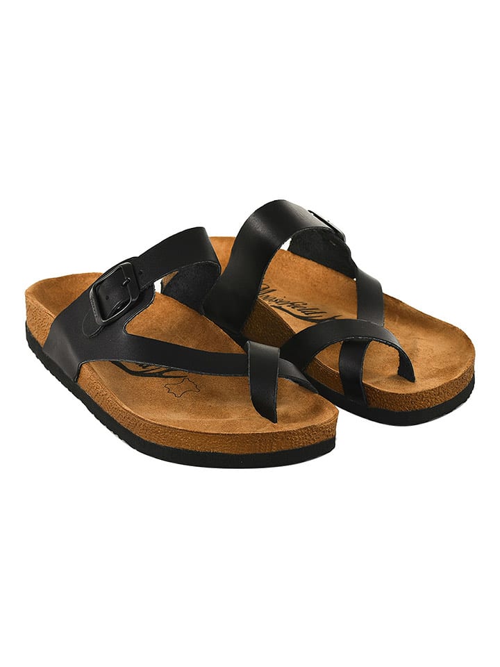 Moosefield Skórzane japonki w kolorze czarnym rozmiar: 40