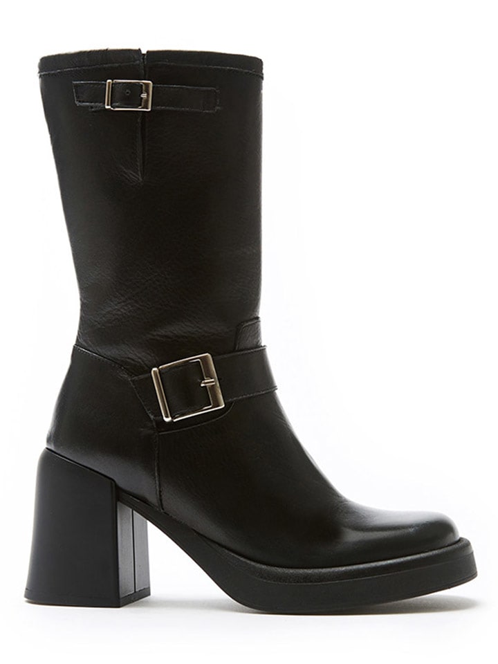 Frank Daniel Skórzane botki w kolorze czarnym rozmiar: 40