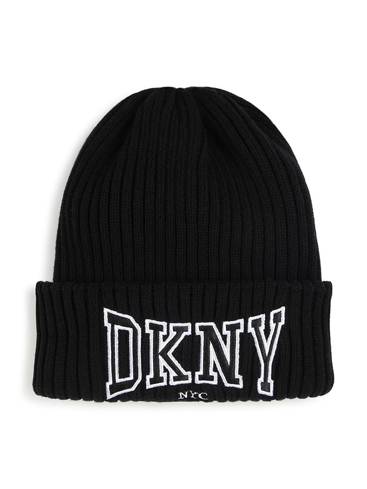 DKNY Czapka dzianinowa w kolorze czarnym rozmiar: 116-152
