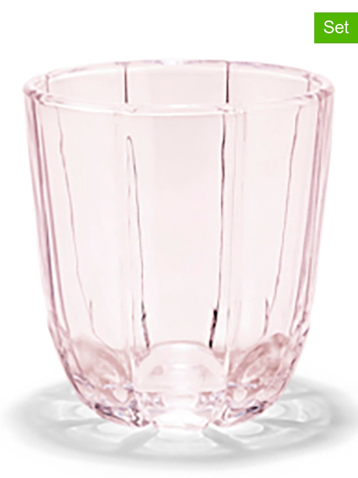 Holme Gaard Szklanki (2 szt.) w kolorze jasnoróżowym - 320 ml rozmiar: onesize