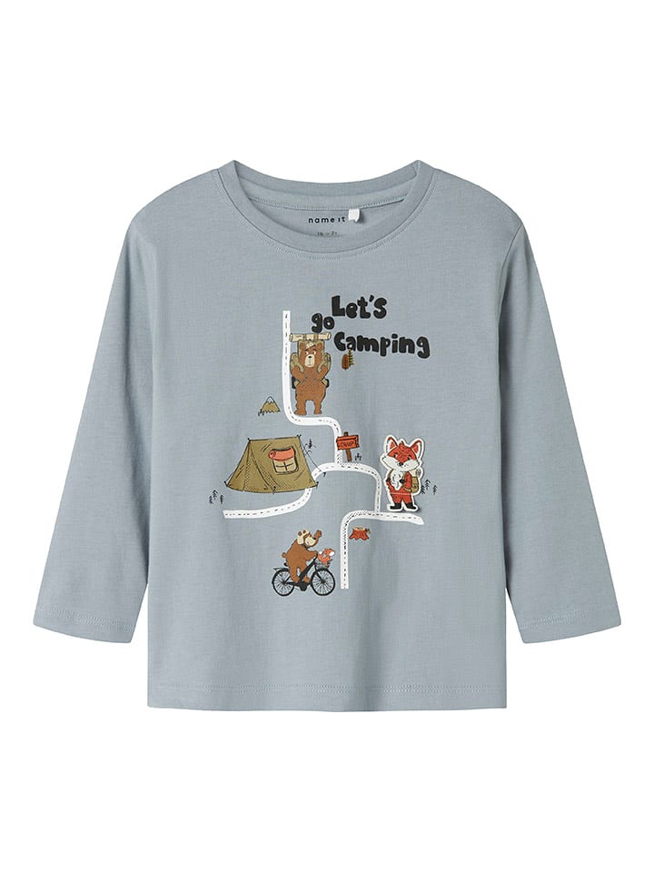 name it Koszulka "Olen" w kolorze błękitnym rozmiar: 92