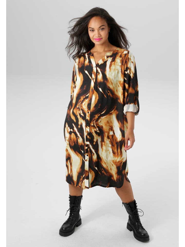 Aniston Sukienka w kolorze czarno-jasnobrązowym rozmiar: 50