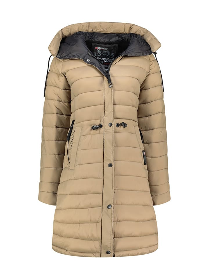 Geographical Norway Płaszcz zimowy "Batiga" w kolorze beżowym rozmiar: XL