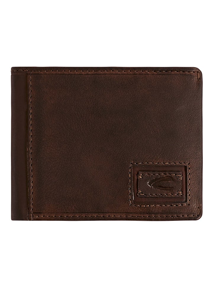Camel Active Skórzany portfel "Dust" w kolorze ciemnobrązowym - 10,5 x 9 x 2 cm rozmiar: onesize