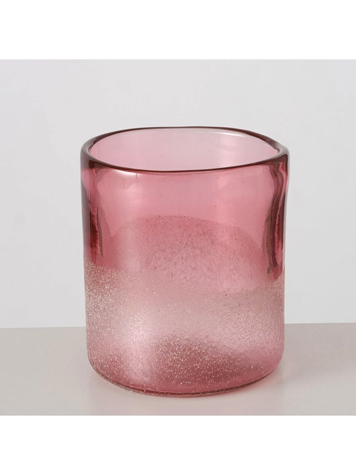 Boltze Świecznik "Halla" w kolorze jasnoróżowym - wys. 9 x Ø 8 cm rozmiar: onesize