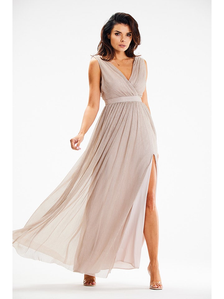 Awama Sukienka w kolorze beżowym rozmiar: S