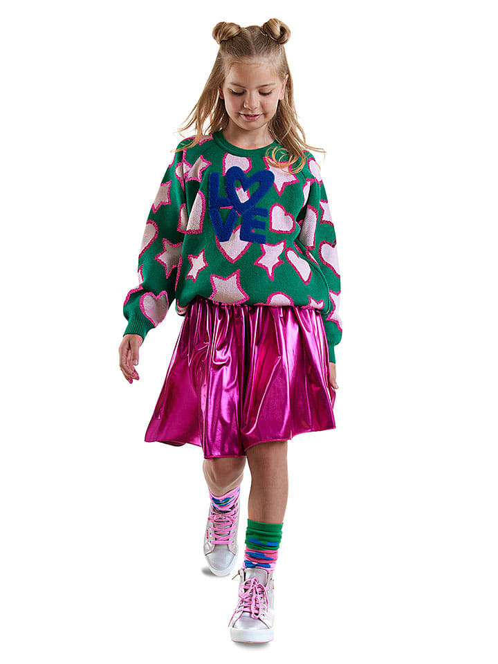 Denokids Sweter w kolorze zielonym rozmiar: 134