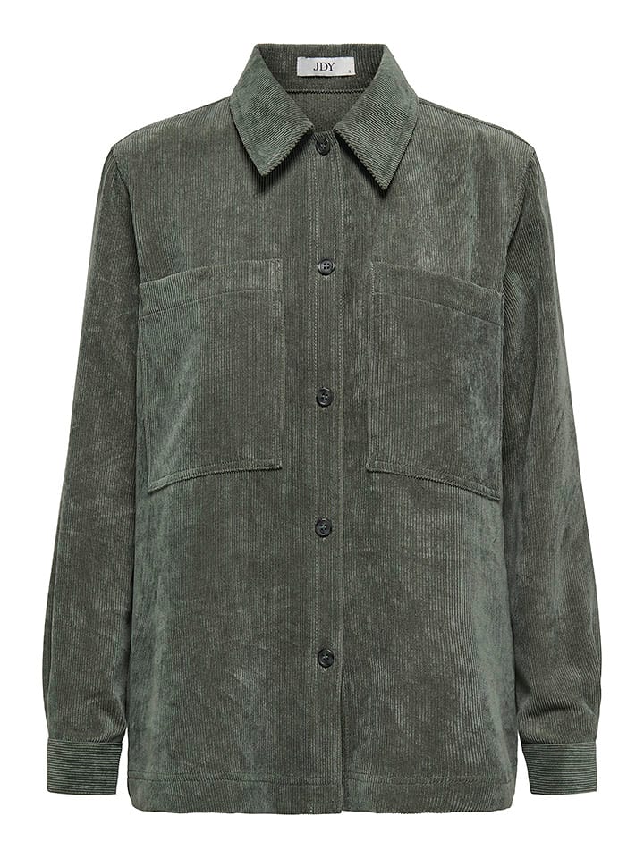 JDY Koszula sztruksowa w kolorze szarym rozmiar: L