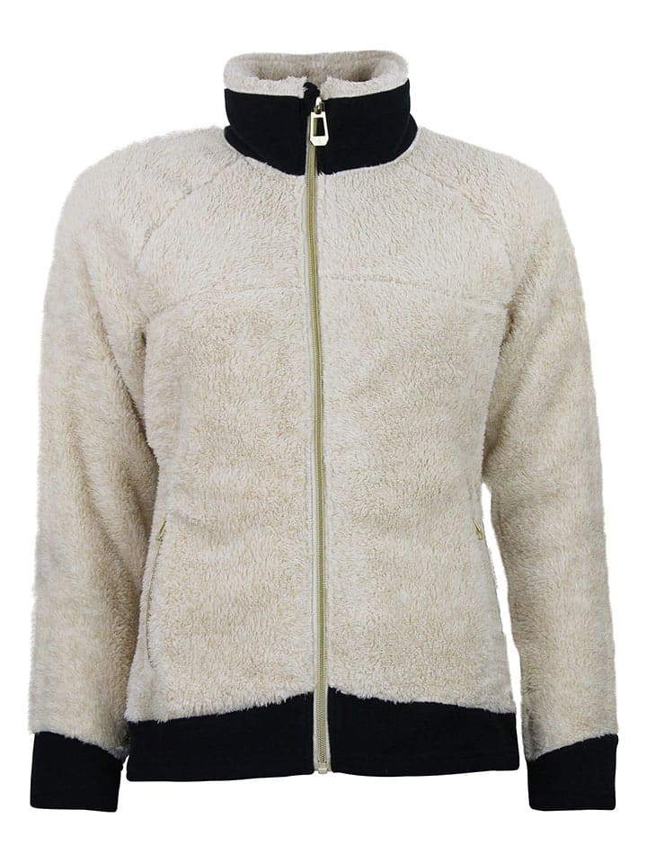 Peak Mountain Kurtka polarowa "Achef" w kolorze kremowo-czarnym rozmiar: S