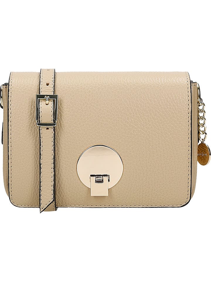 Wojas Skórzana torebka w kolorze beżowym - 18 x 13 x 6 cm rozmiar: onesize