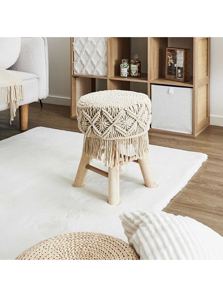 Ethnical Life Hocker w kolorze beżowym - wys. 32 x 42 cm rozmiar: onesize