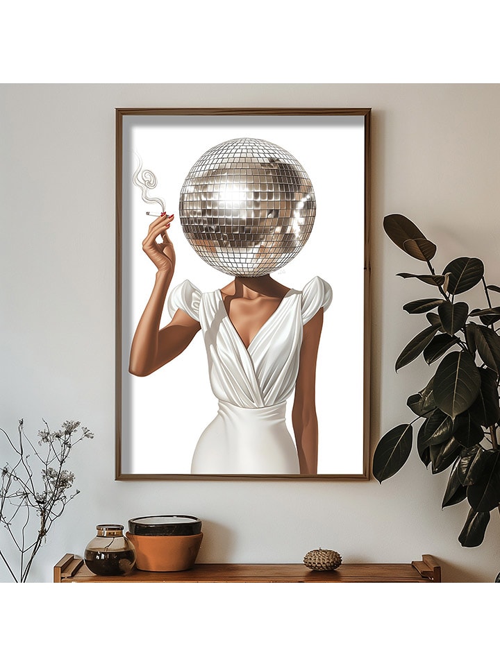 ABERTO DESIGN Druk artystyczny w drewnianej ramce - 70 x 50 cm rozmiar: onesize