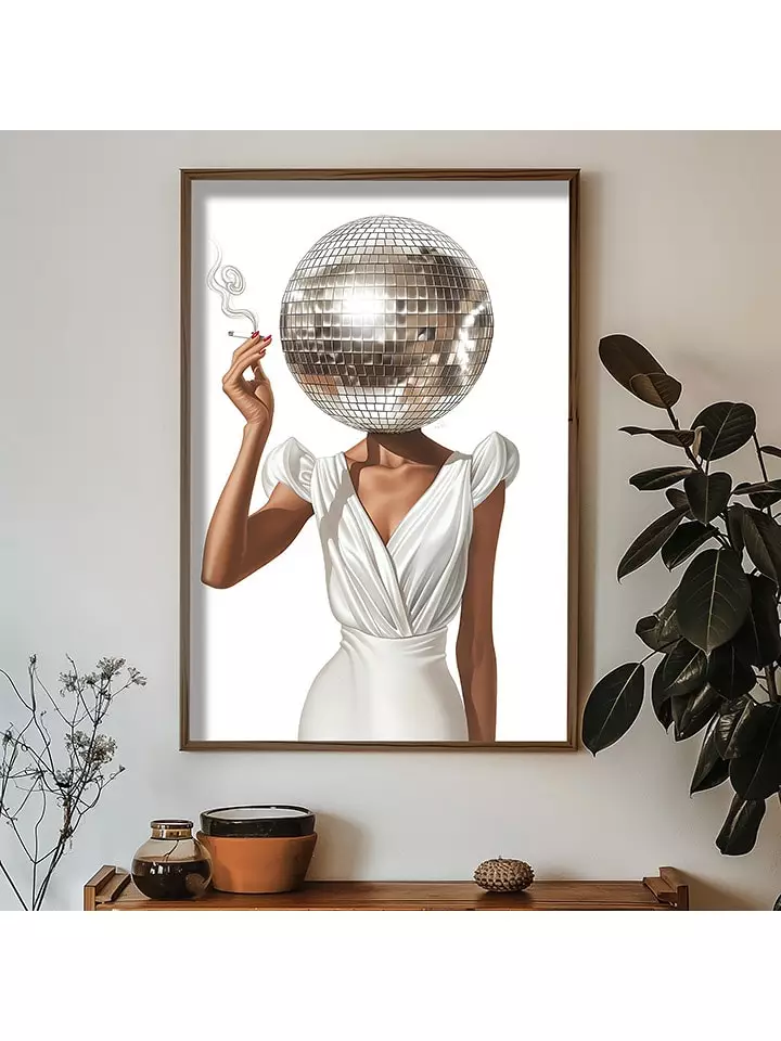 ABERTO DESIGN Druk artystyczny w drewnianej ramce - 70 x 50 cm rozmiar: onesize