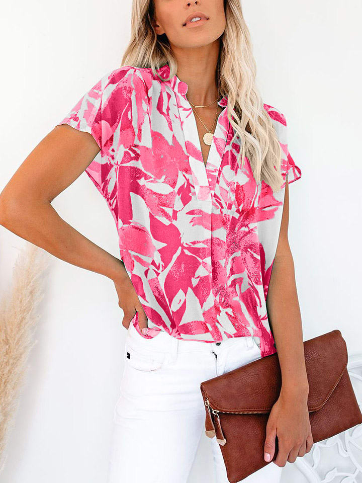 Milan Kiss Bluzka w kolorze biało-różowym rozmiar: L