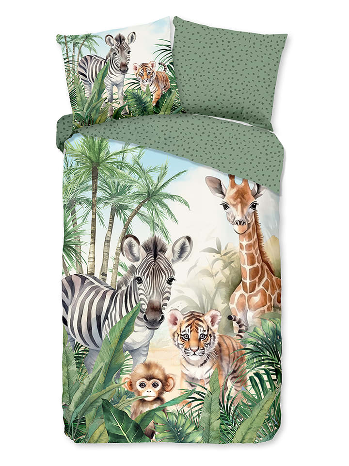 Good Morning Komplet pościeli "Thabo" w kolorze zielono-jasnobrązowym rozmiar: 140x220 cm