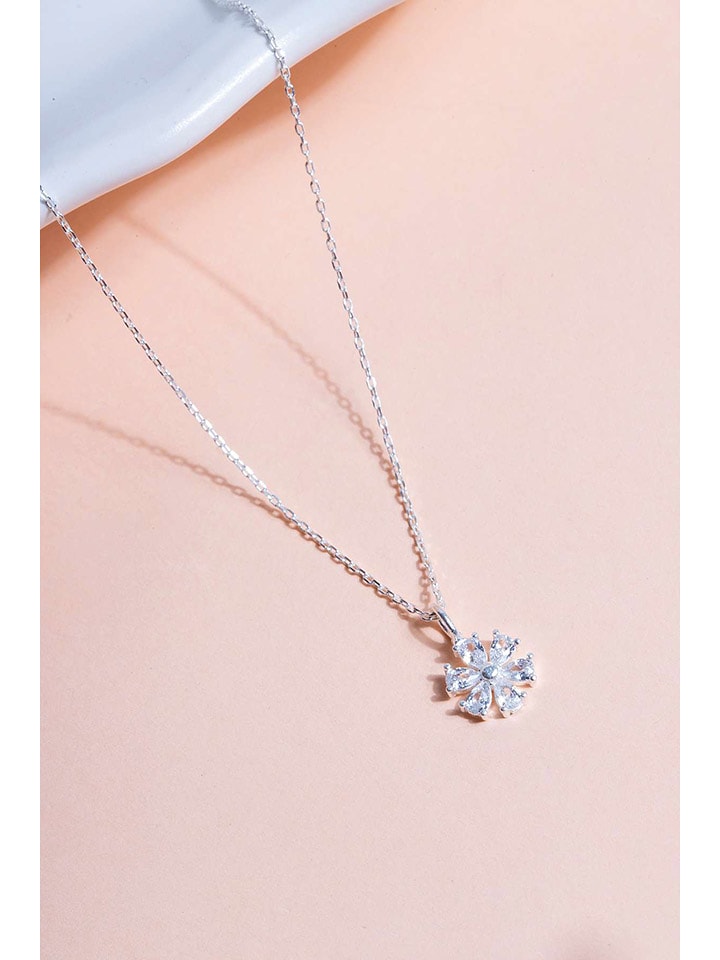 Heliophilia Srebrny naszyjnik z zawieszką - dł. 42 cm rozmiar: onesize