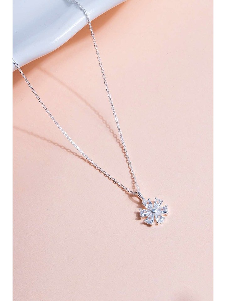 Heliophilia Srebrny naszyjnik z zawieszką - dł. 42 cm rozmiar: onesize