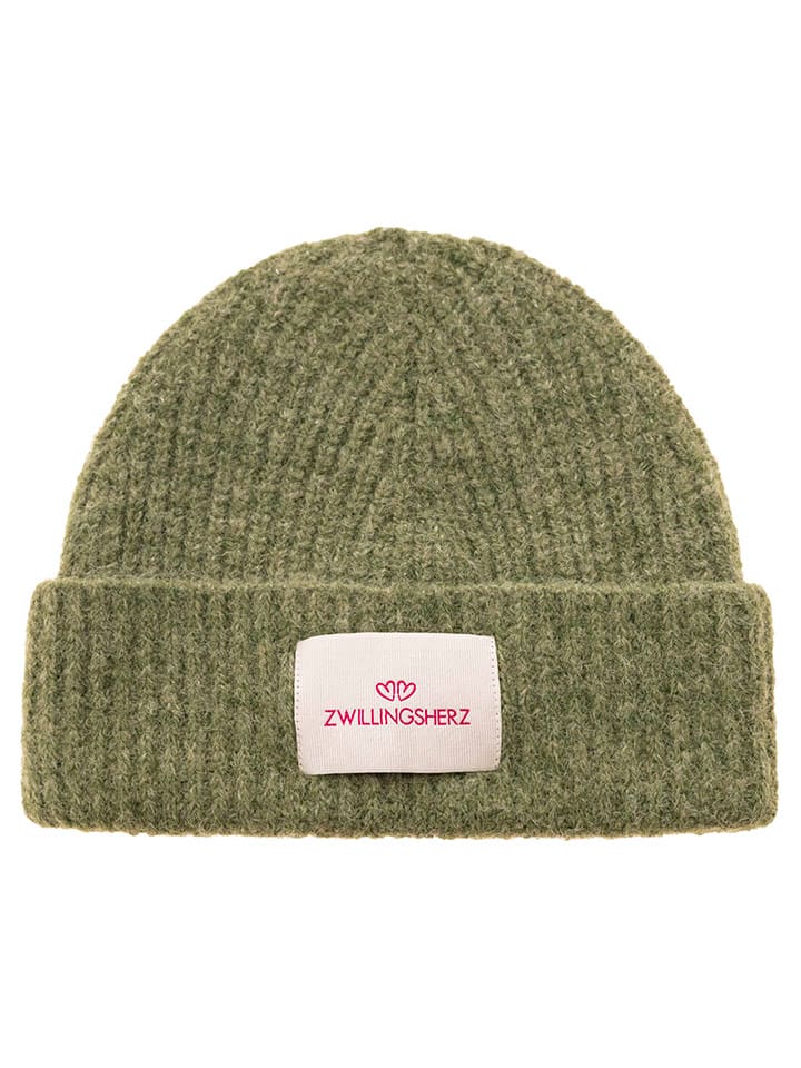 Zwillingsherz Czapka w kolorze zielonym rozmiar: onesize