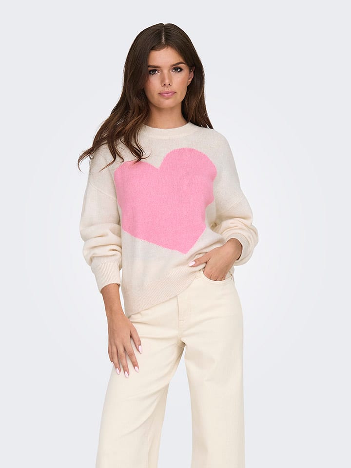 JDY Sweter w kolorze kremowym rozmiar: XL