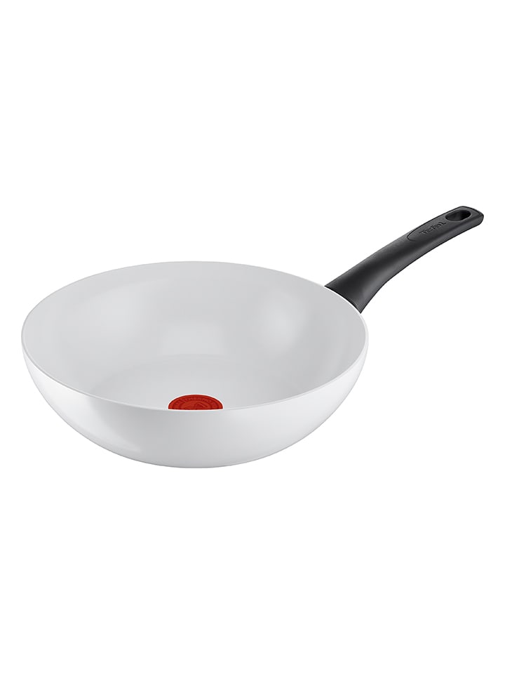 Tefal Patelnia wok "Ceramic Control G6" w kolorze białym - Ø 28 cm rozmiar: onesize