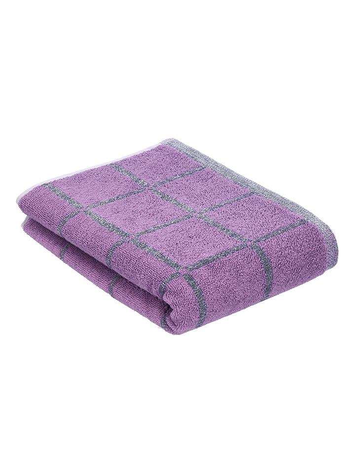 ESPRIT Ręcznik prysznicowy "Melange Cube" w kolorze fioletowym rozmiar: 67x140 cm